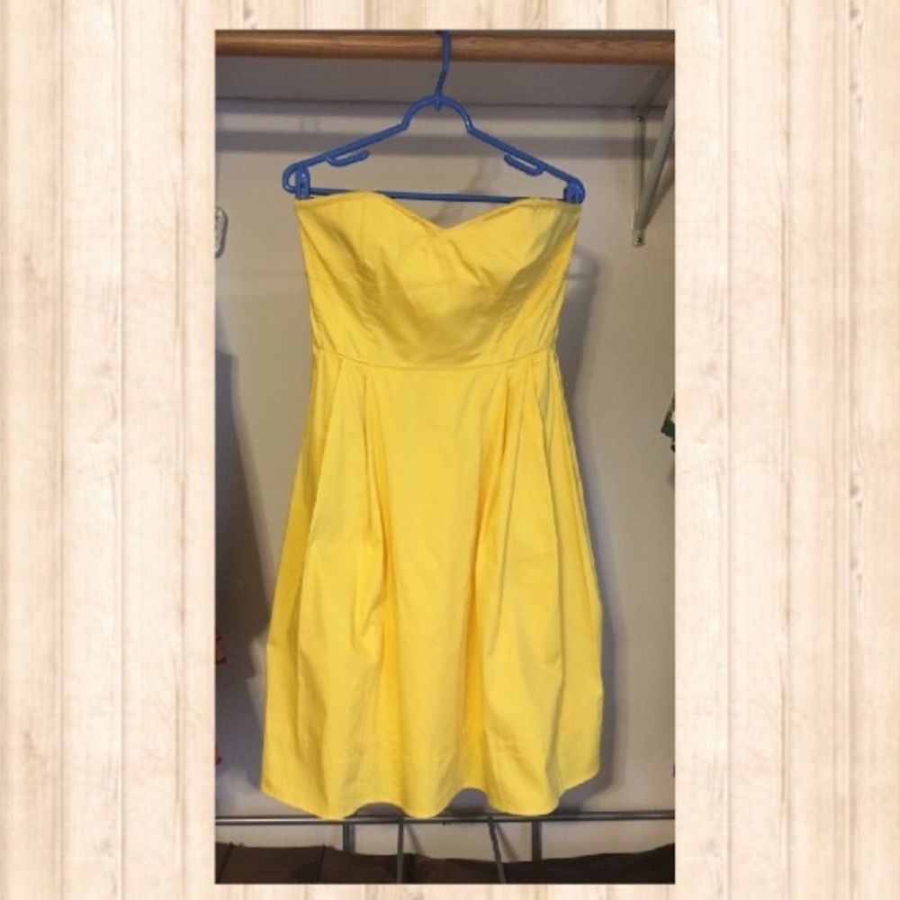 Strapless Yellow Calvin Klein Dress